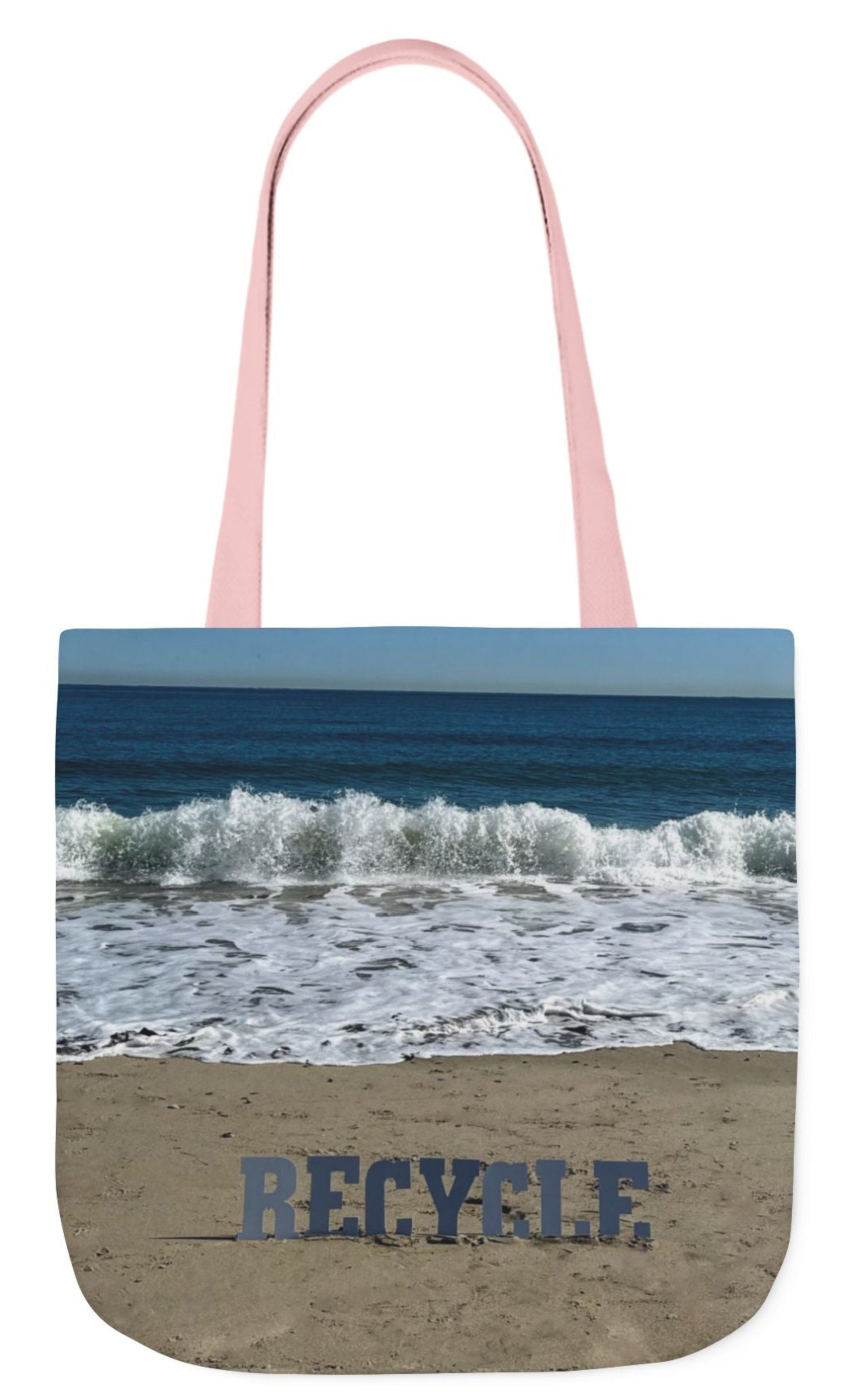 beach themed recycle tote bag