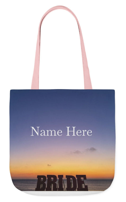 Personalized Daybreak Bride Bag| Choice of Pink or White Handles