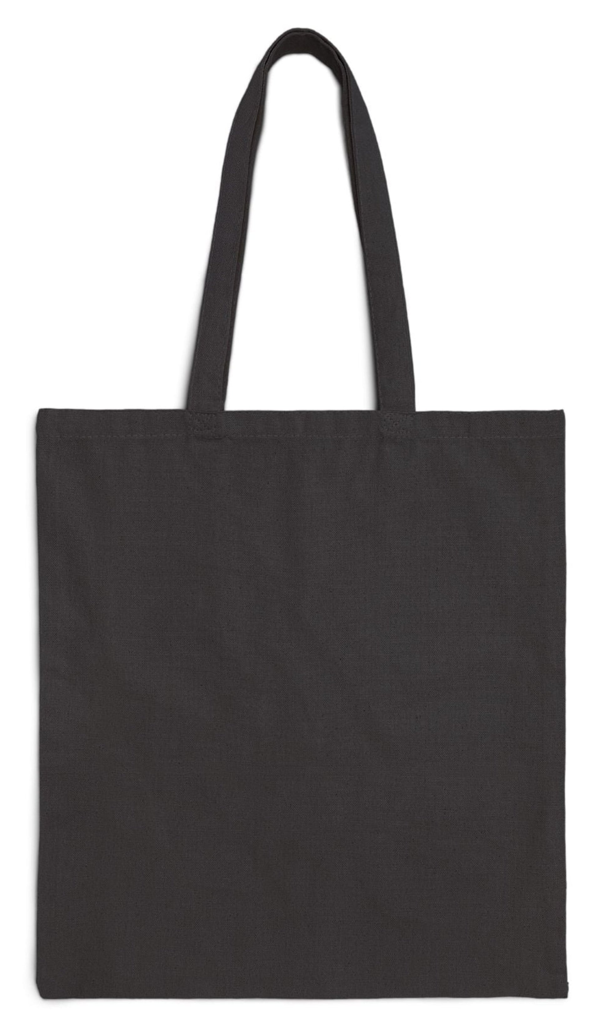 back of book tote bag black