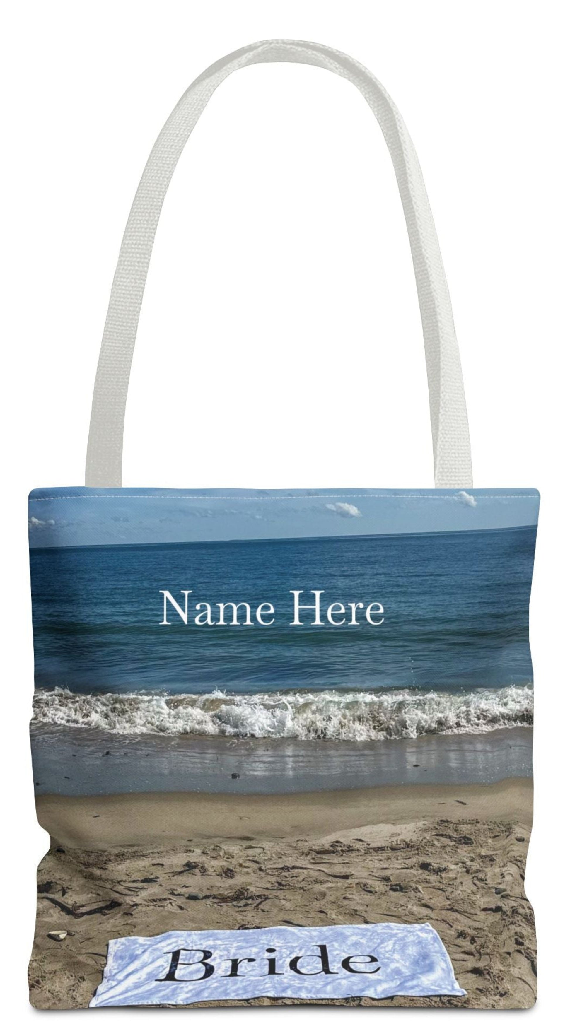 bride tote bag beach sand bride bag