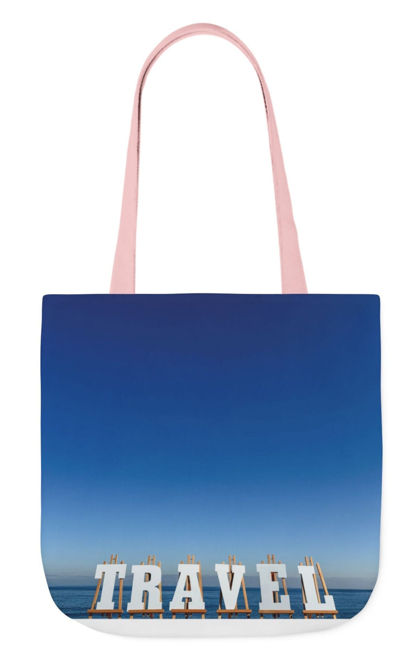 travel tote bag with pink handles