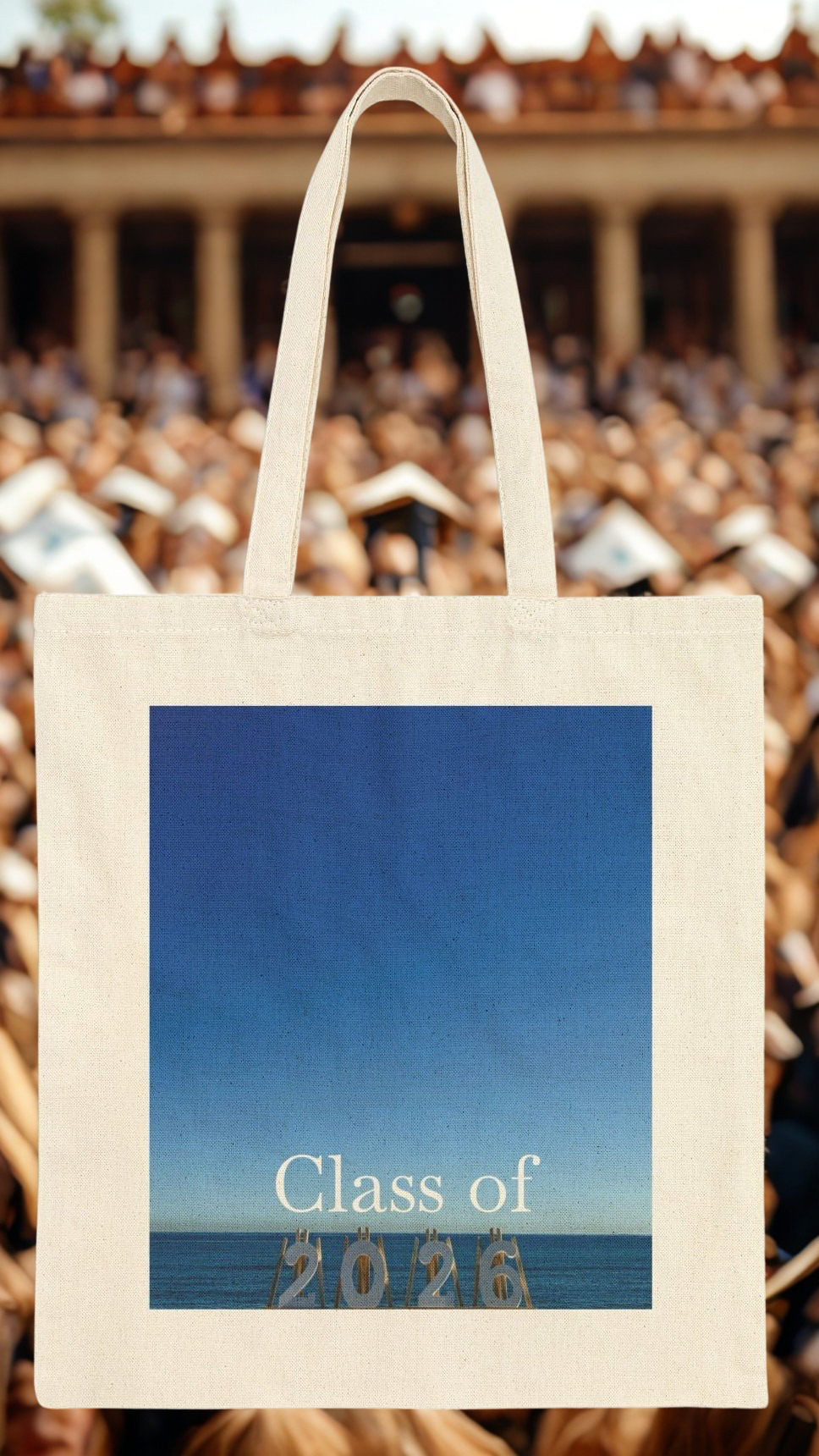 Seaside Class of 2026 Tote Bag Natural Color - Graduation Gift