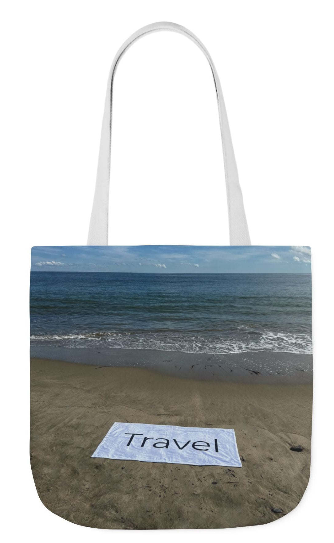 travel tote bag with white handles same 
