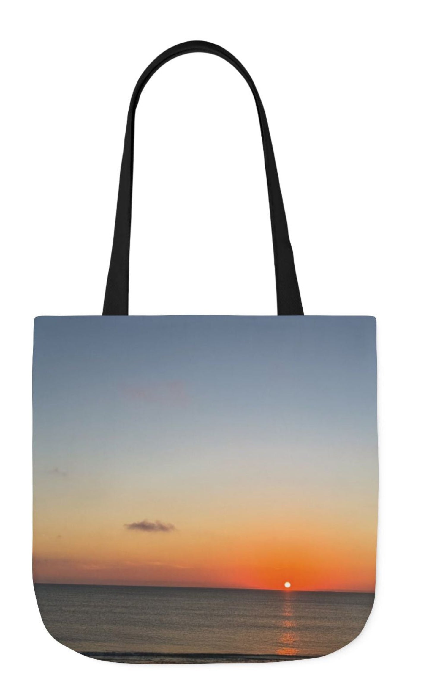 pet tote bag 13 x 13 black handles sunrising