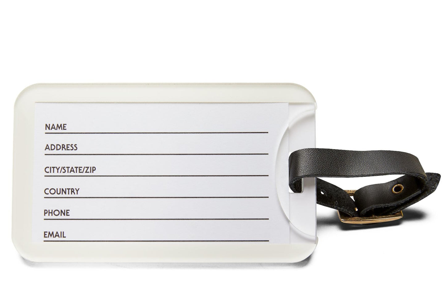 Acrylic Luggage Tag With Strap and info Card on the Back. (Personalized) "Big Waves Travel Tag"