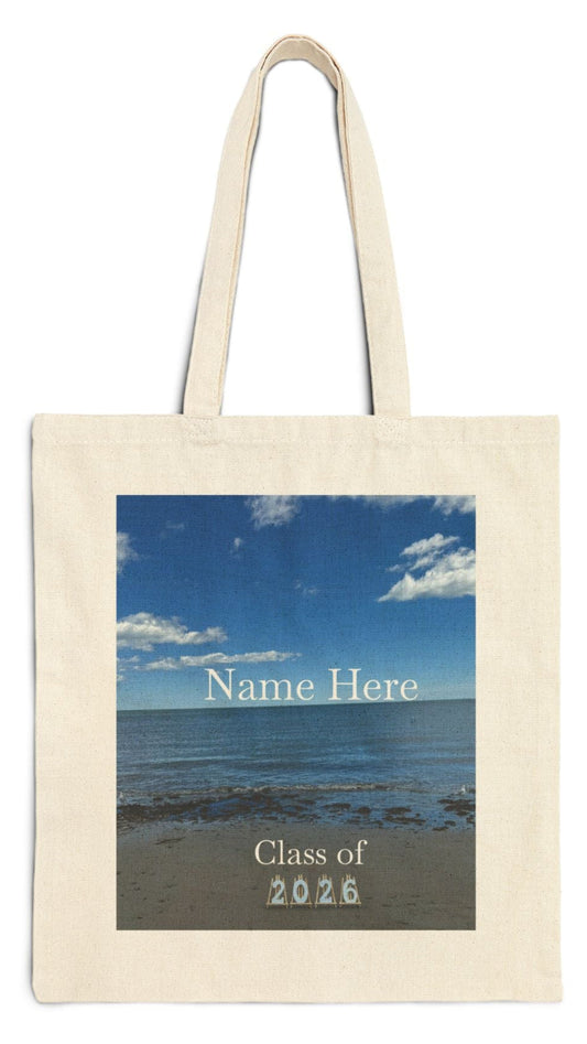 Personalized Seagulls Class of 2026 Tote Bag Natural Color - Graduation Gift