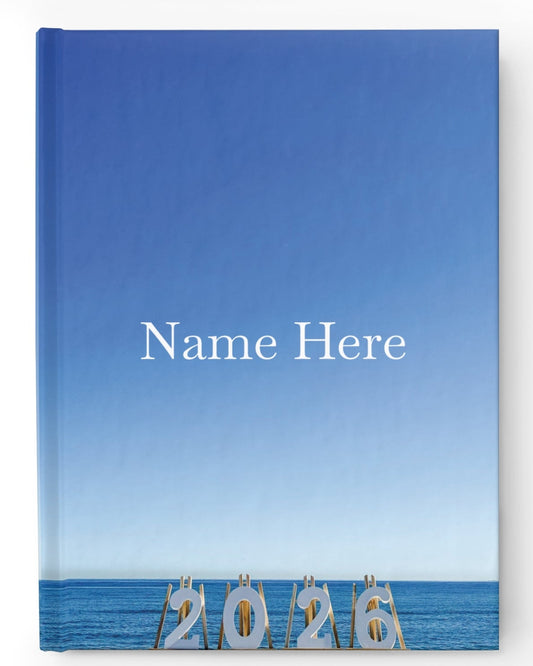 Copy of 2026 Hardcover Blank Journal - Ruled Line. (Personalized) “2026 Seaside Journal”