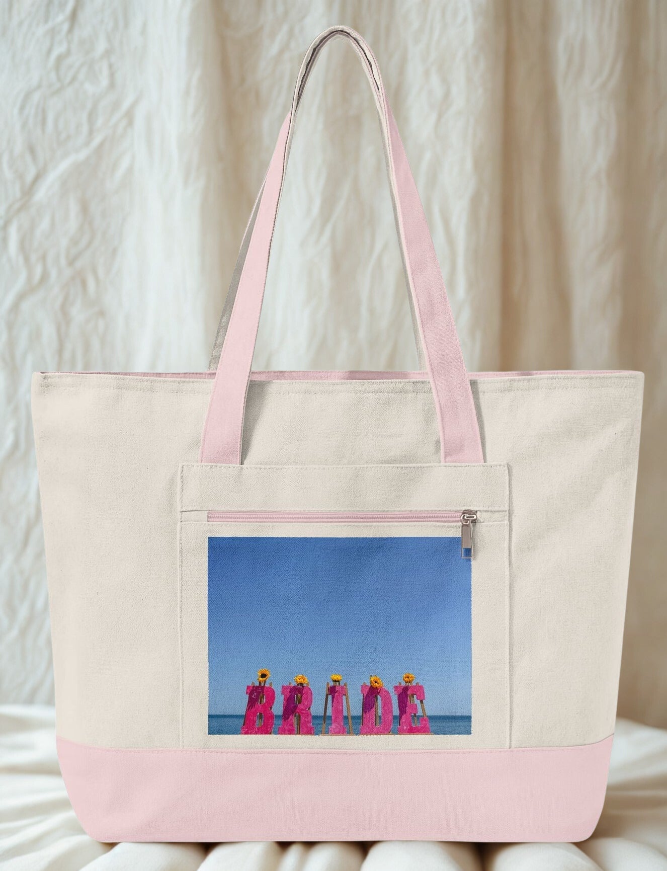Shoreline Bride Tote Bag - Zippered Series