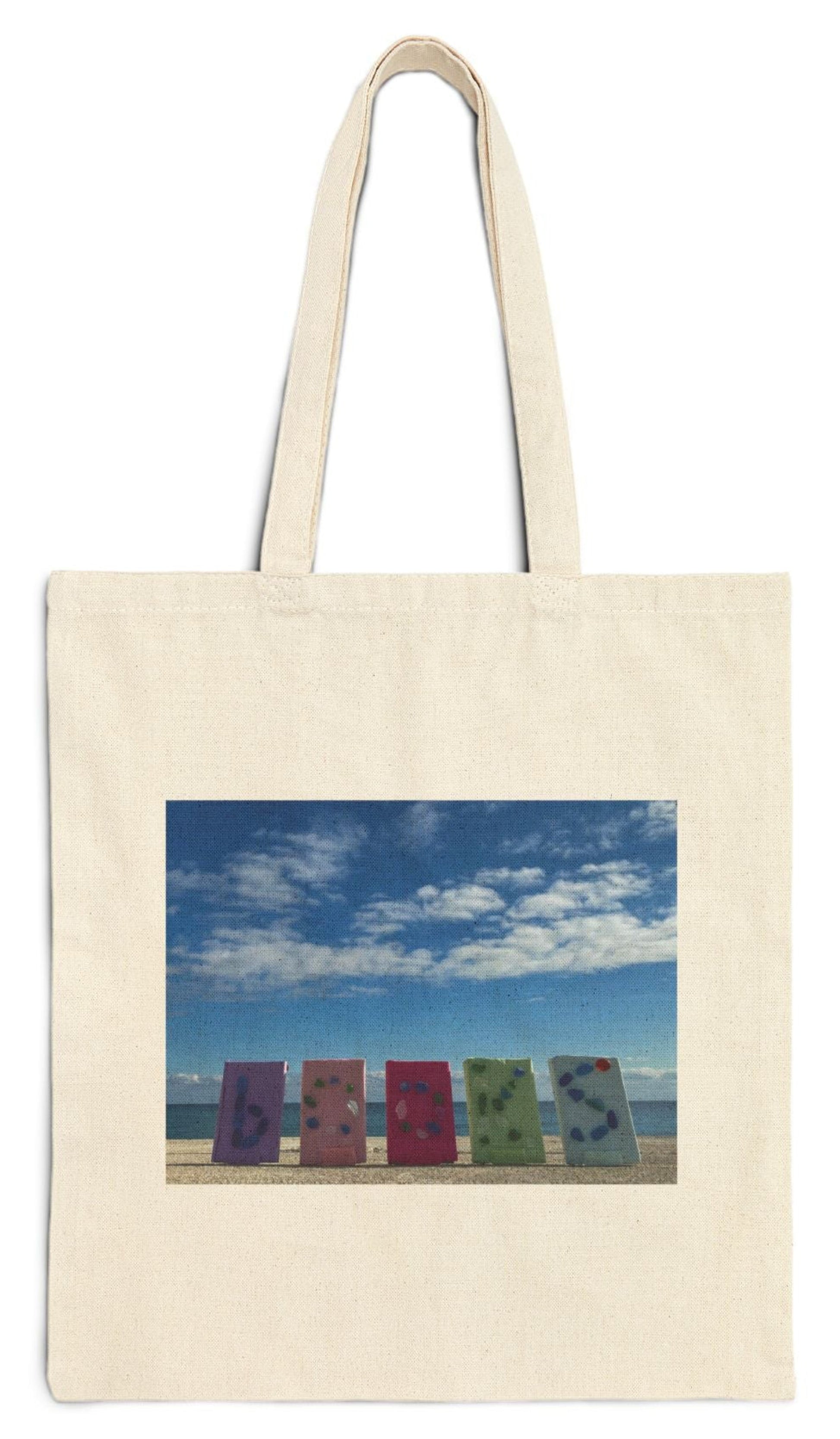 book tote bag natural color 15 x 16