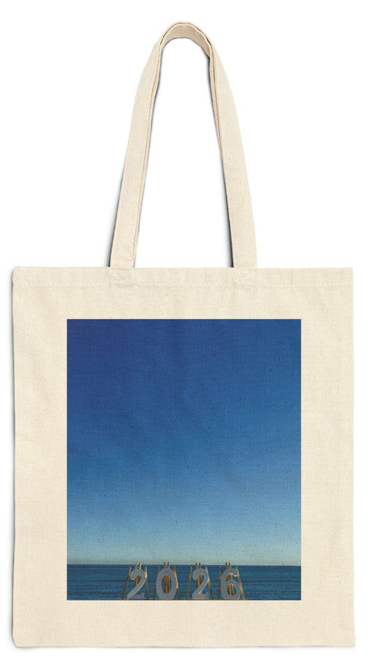 2026 Tote Bag Natural Color Cotton Canvas Tote Bag. “Seaside 2026”