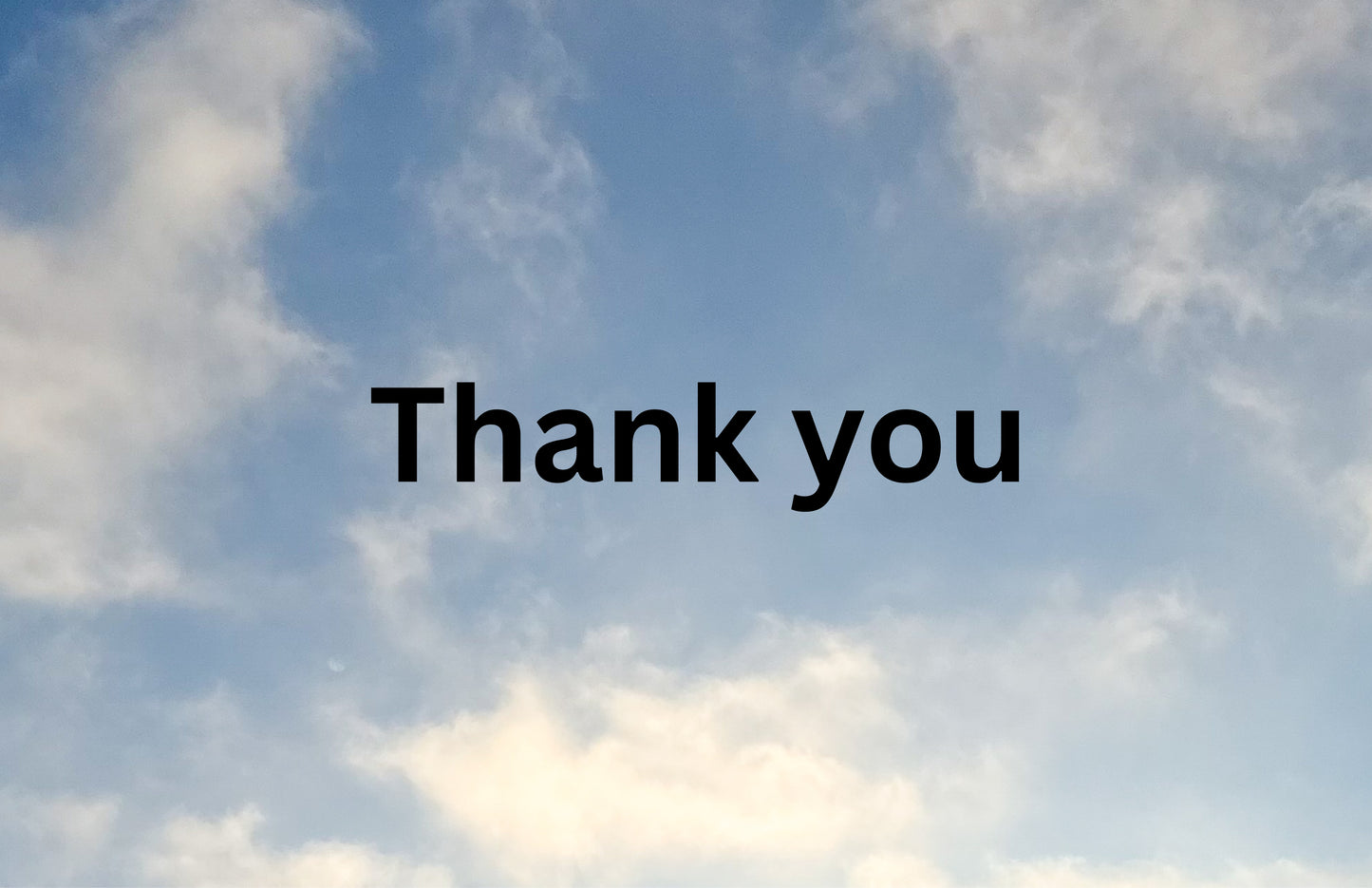 Digital Thank You Card| Thank You in the Clouds| Send or Print