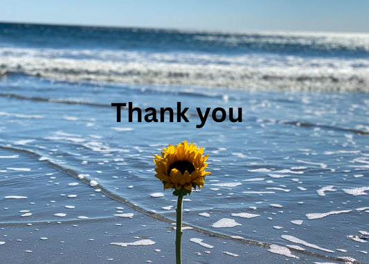 Digital Thank you card|Seaside Flower|Send or Print