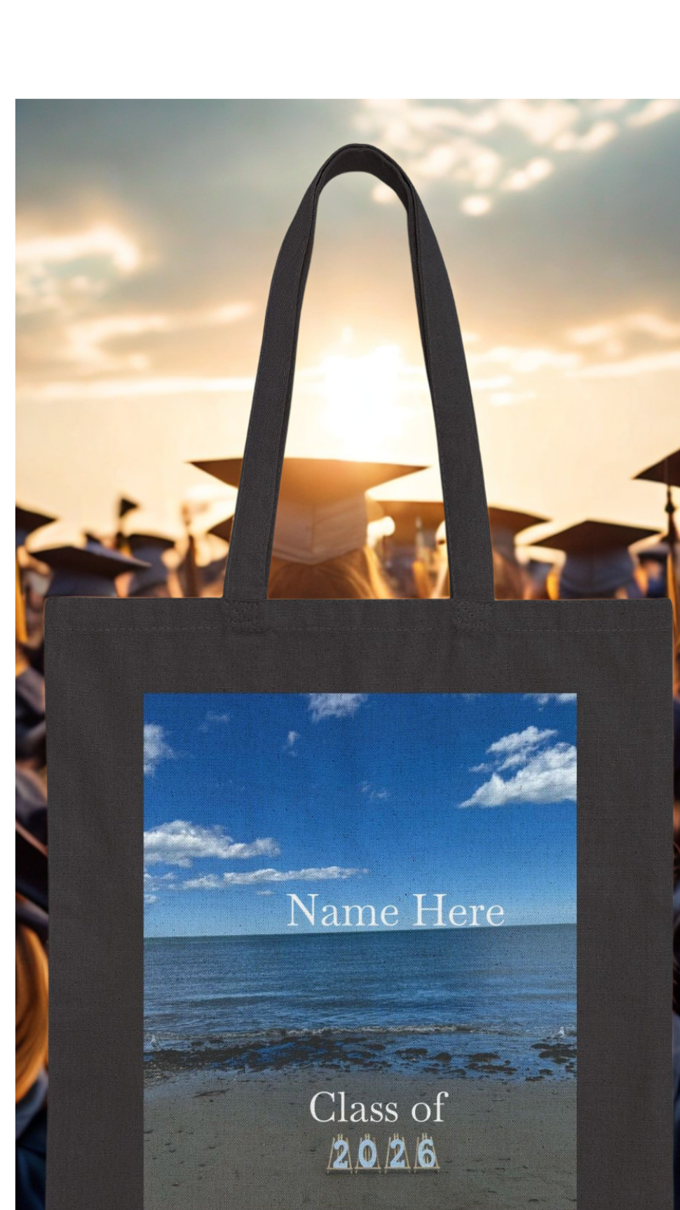 Personalized Class of 2026 Tote Bag - Graduation Gift, Seagulls