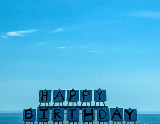 Digital Birthday Card|Sea Blue|Send or Print